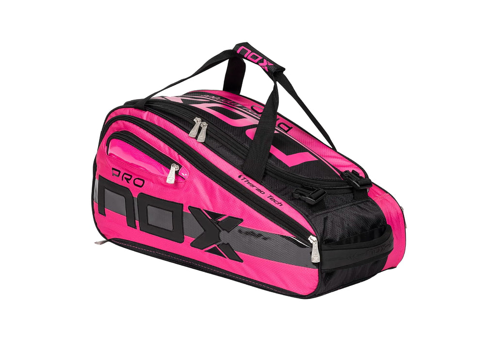 Paletero Nox Thermo Pro Rosa; Paletero con vista al frente de cuerpo completo