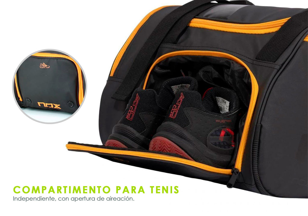 Paletero NOX WPT Open; Mochila con zoom en la capacidad de almacenaje