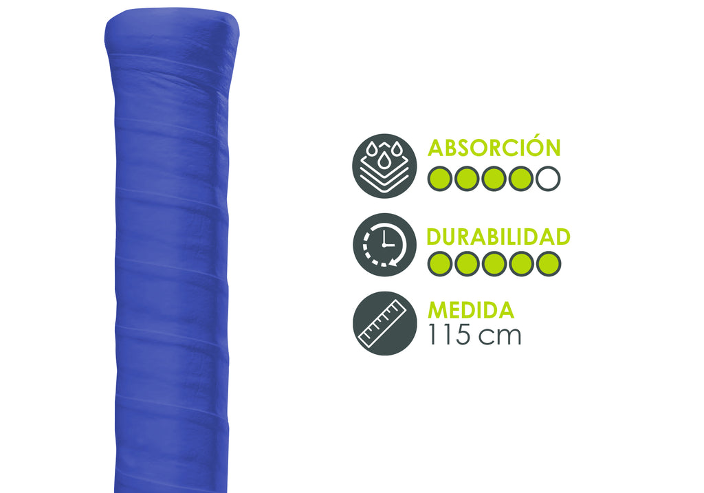 Overgrip Babolat Tour Original Comfort Dry Feel Individual Color Amarillo Neón; Con señalamiento de su absorcion 