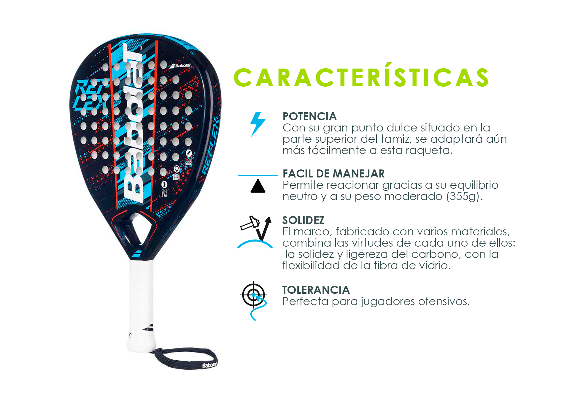 Pala de Babolat Reflex 2023 - Tienda Padel en México - Mucho Padel MX – MuchoPadelMX