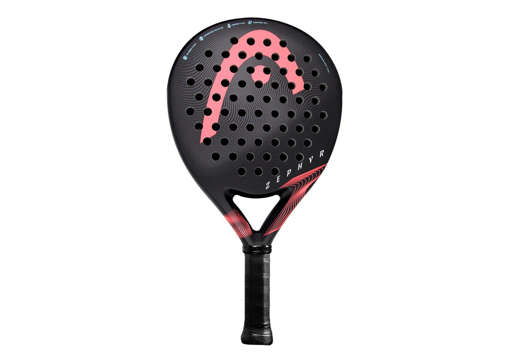 Head zephyr 2023; Fotografía de una pala con tonos rosa y negro. 