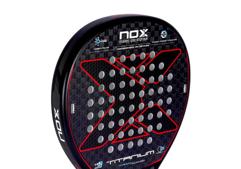 NOX titanium; Acercamiento del modelo de una pala.